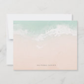 Elegant abstract wave Personalized Stationery Card (Front)