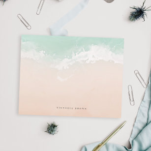 Elegant abstract wave Personalized Stationery Card