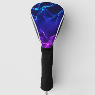 Elegant Abstract Waves -blue and purple- Golf Head Cover
