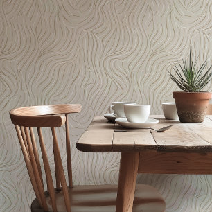 Elegant Abstract Waves Wallpaper Peel & Stick