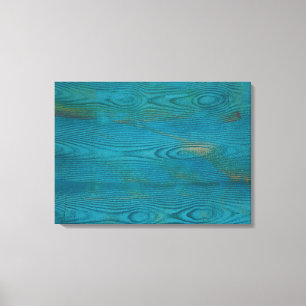 Elegant Abstract Wood grain Texture Teal blue Canvas Print