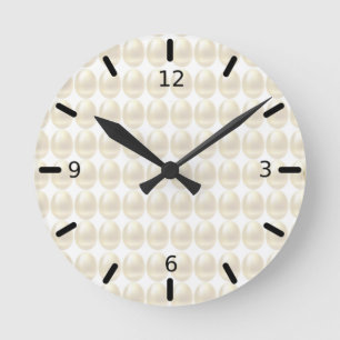 Elégant abstrait oeuf doré moderne Wall Horloge