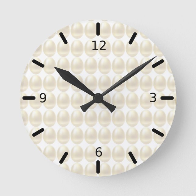 Elégant abstrait oeuf doré moderne Wall Horloge (Recto)