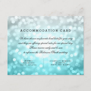 Elegant Accommodation Beach Ombre Glitter Lights Enclosure Card