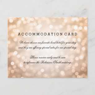 Elegant Accommodation Copper Glitter Lights Postcard