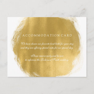 Elegant Accommodation Gold Paint Look Postcard