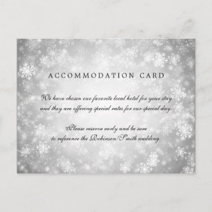 Elegant Accommodation Silver Winter Wonderland Postcard