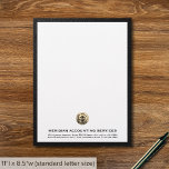 Elegant Accounting Logo Letterhead<br><div class="desc">Present your accounting documents with sophistication using our Elegant Accounting Logo Letterhead. This meticulously designed letterhead features a brushed gold logo emblem, exuding professionalism and style against a refined black leather background. The classic golden typography showcases your accounting firm's name, adding a touch of luxury to your correspondence. Whether you're...</div>