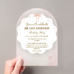 Elegant Acrylic Birthday Invitation