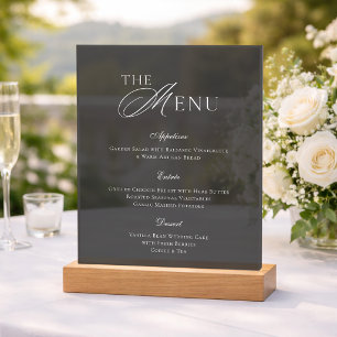 Elegant Acrylic Wedding Menu Sign