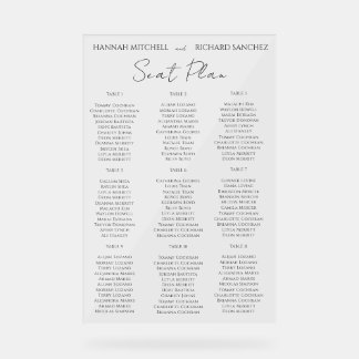 Elegant Acrylic Wedding Seating Chart