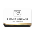 Elegant add logo black faux golden gradient border