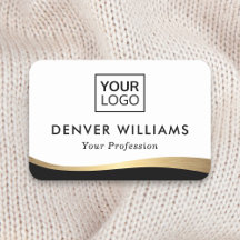 Elegant add logo black faux golden gradient border