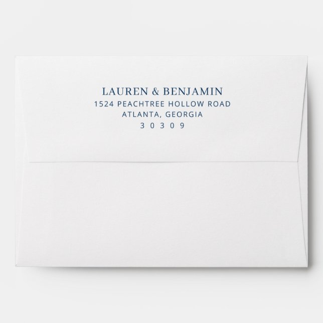 Elegant Address Label Design Envelope (Back (Top Flap))