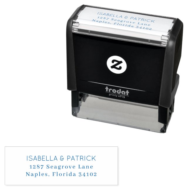 Elegant Address Label Design Self-inking Stamp (In Situ)