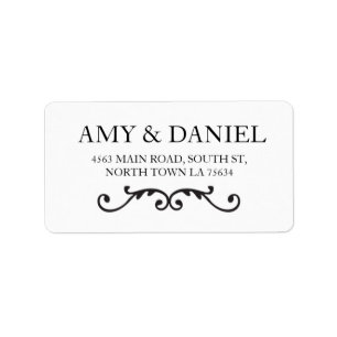 Elegant Address Labels Stickers Script Scroll