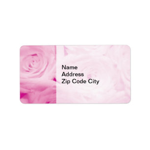 Elegant address stickers   Pink rose flower design