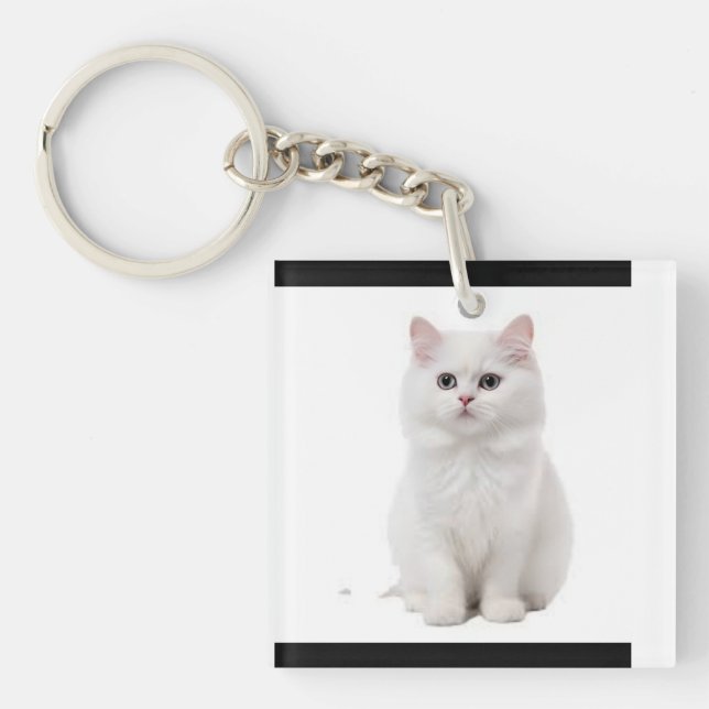  Elegant & Adorable Feline Accessory Keychain (Front)