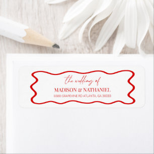 Élégant Adresse de Retour de Mariage avec Bordure