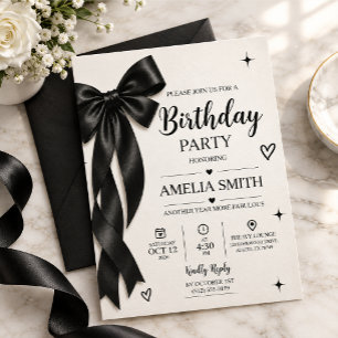 Elegant Adult Birthday Party Invitation