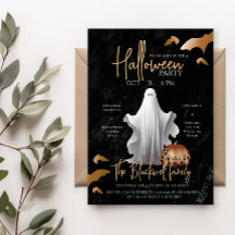Elegant Adult Halloween Party Invitation Template