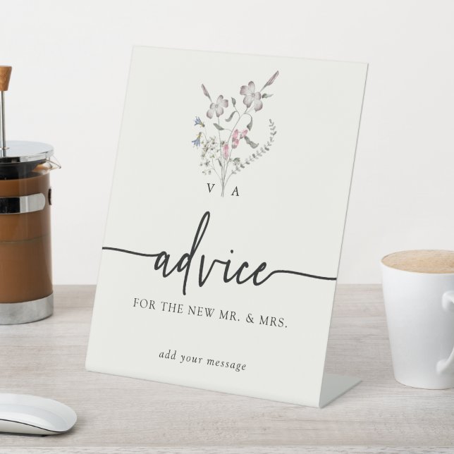 Elegant Advice Wedding Sign (In SItu)