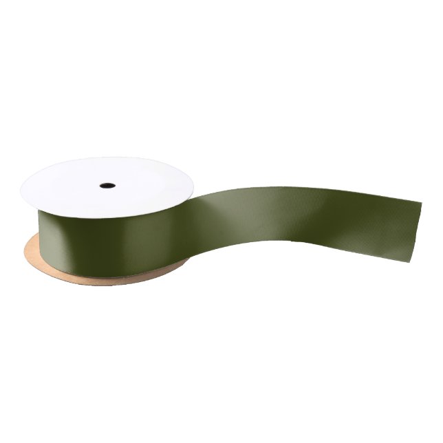 Elegant Aesthetic Army Green Satin Ribbon 1.5" Wid (Spool)