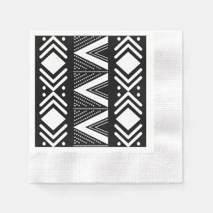 Elegant African Bogolan Design Paper Napkins