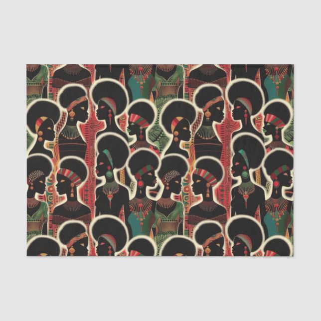 Elegant African Ethnic Pattern Tissue Paper (Front)
