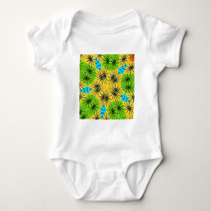 Elegant African-Inspired Spider Traditional Motif  Baby Bodysuit