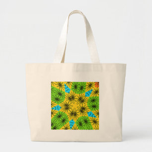 Elegant African-Inspired Spider Traditional Motif Large Tote Bag