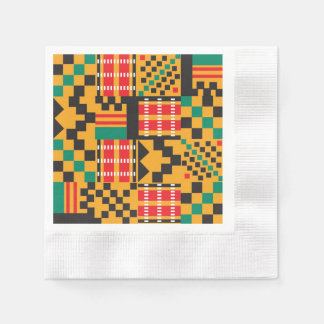 Elegant African Kente Design Paper Napkins