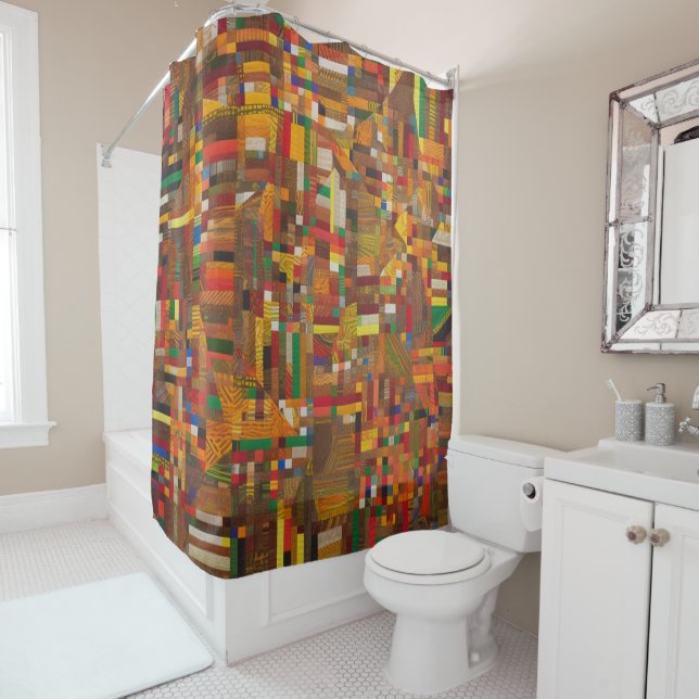 Elegant African Kente Geometric Contemporary Art  (In Situ)