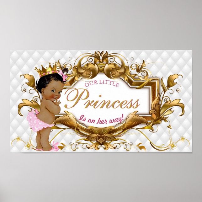 Elegant African Princess White Diamond Poster (Front)