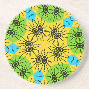 Elegant African Spider Motif vector art print! Coaster
