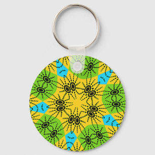 Elegant African Spider Motif vector art print! Keychain