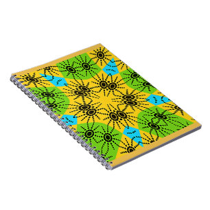 Elegant African Spider Motif vector art print! Notebook