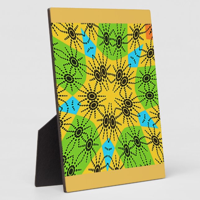 Elegant African Spider Motif vector art print! Plaque (Side)