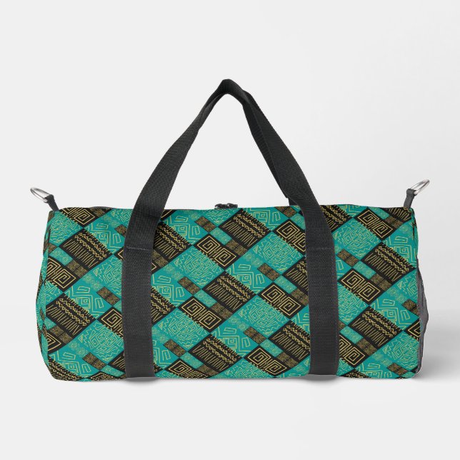 Elegant African Tribal Geometric Pattern  Duffle Bag (Front)