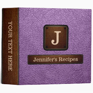 Elegant African violet Leather Look Binder