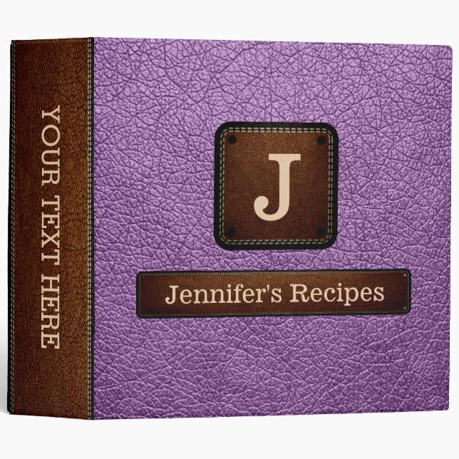 Elegant African violet Leather Look Binder (Front/Spine)