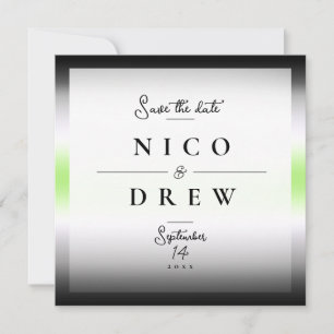 Elegant Agender Pride Wedding Save The Date