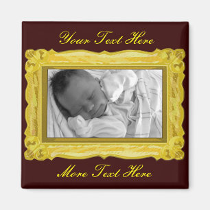 Élégant aimant de trame or