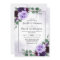 Elegant Airy Boho Floral Purple and Silver Wedding