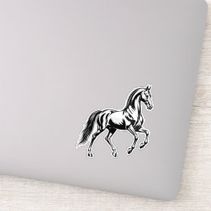 Elegant Akhal-Teke Horse Stylized Illustration