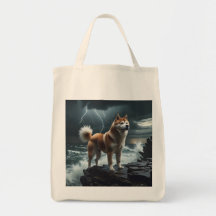 Elegant Akita Grocery Tote