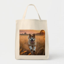 Elegant Akita Grocery Tote
