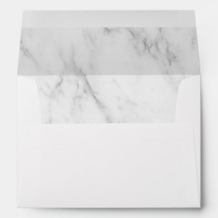 Elegant Alabaster Marble with Your Return Address Envelope