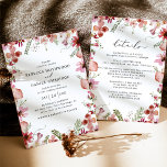 Elegant All in One Dusty Pink Flowers Wedding Invitation<br><div class="desc">This elegant All-in-one invitation from Pink Pressed Floral collections features cute dusty pink watercolor florals with delicate greenery vines,  paired with a modern script font. Perfect for any season. To make advance changes,  select Personalize -> Edit using Design tool.</div>