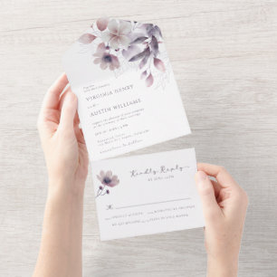 Elegant All in One Wedding Invite